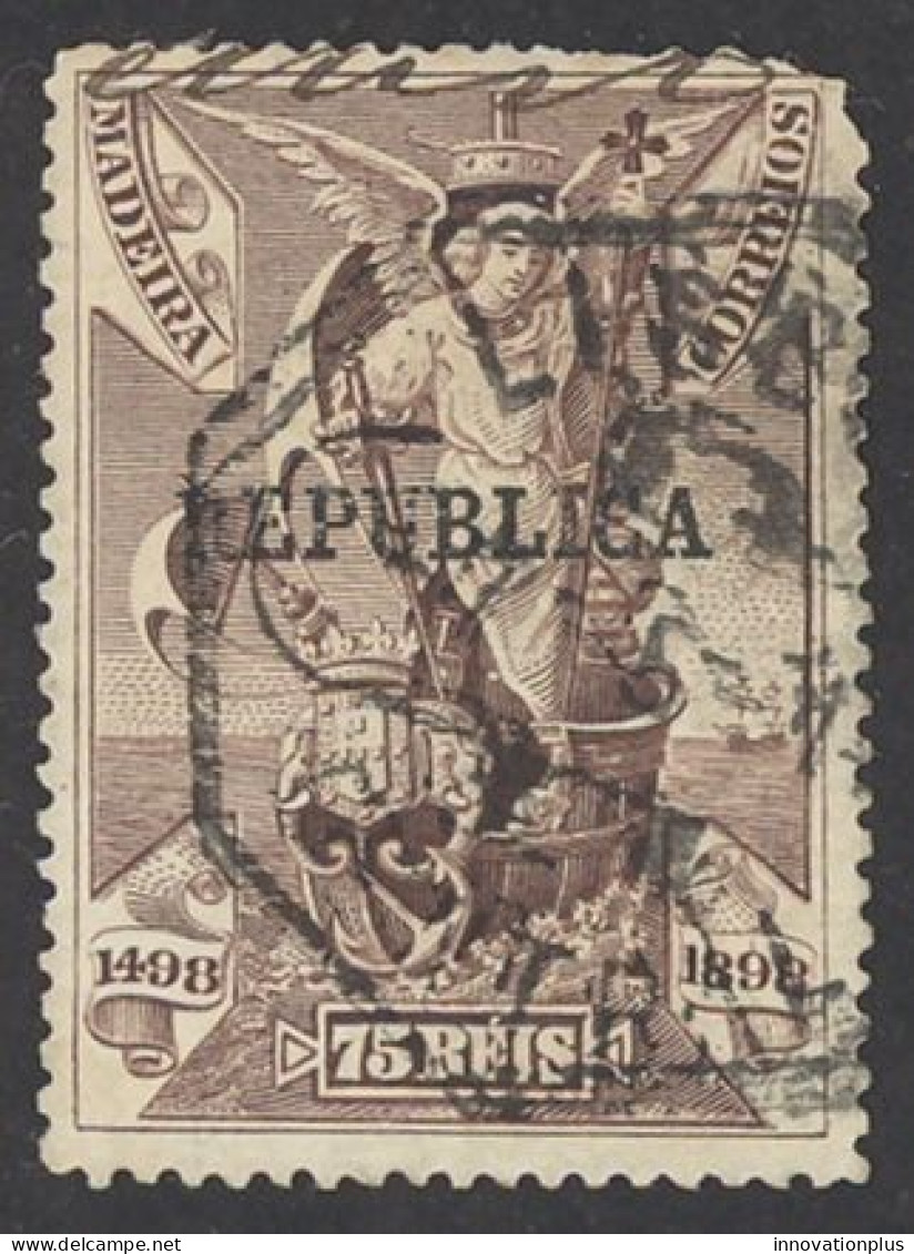 Portugal Sc# 203 Used 1911 75r Overprint Vasco De Gama Issue - Usati