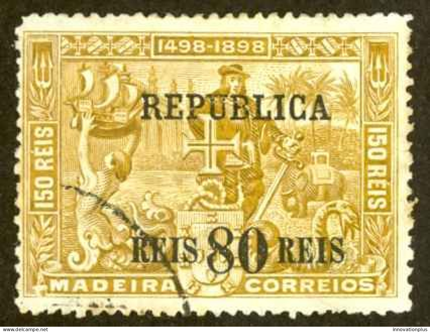 Portugal Sc# 190 Used 1911 80r On 150r Overprints - Gebruikt
