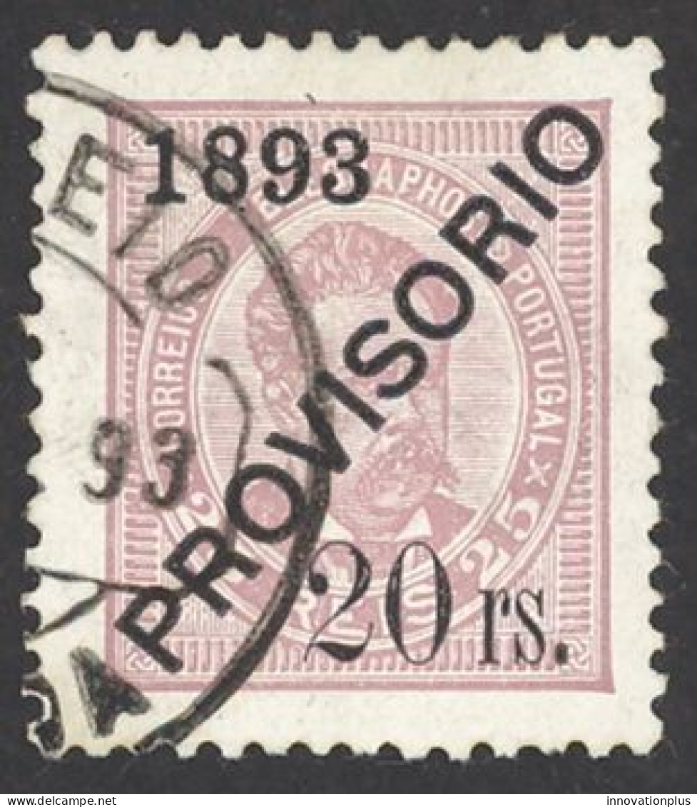 Portugal Sc# 91 Used 1893 20r On 25r Overprint King Luiz - Gebruikt