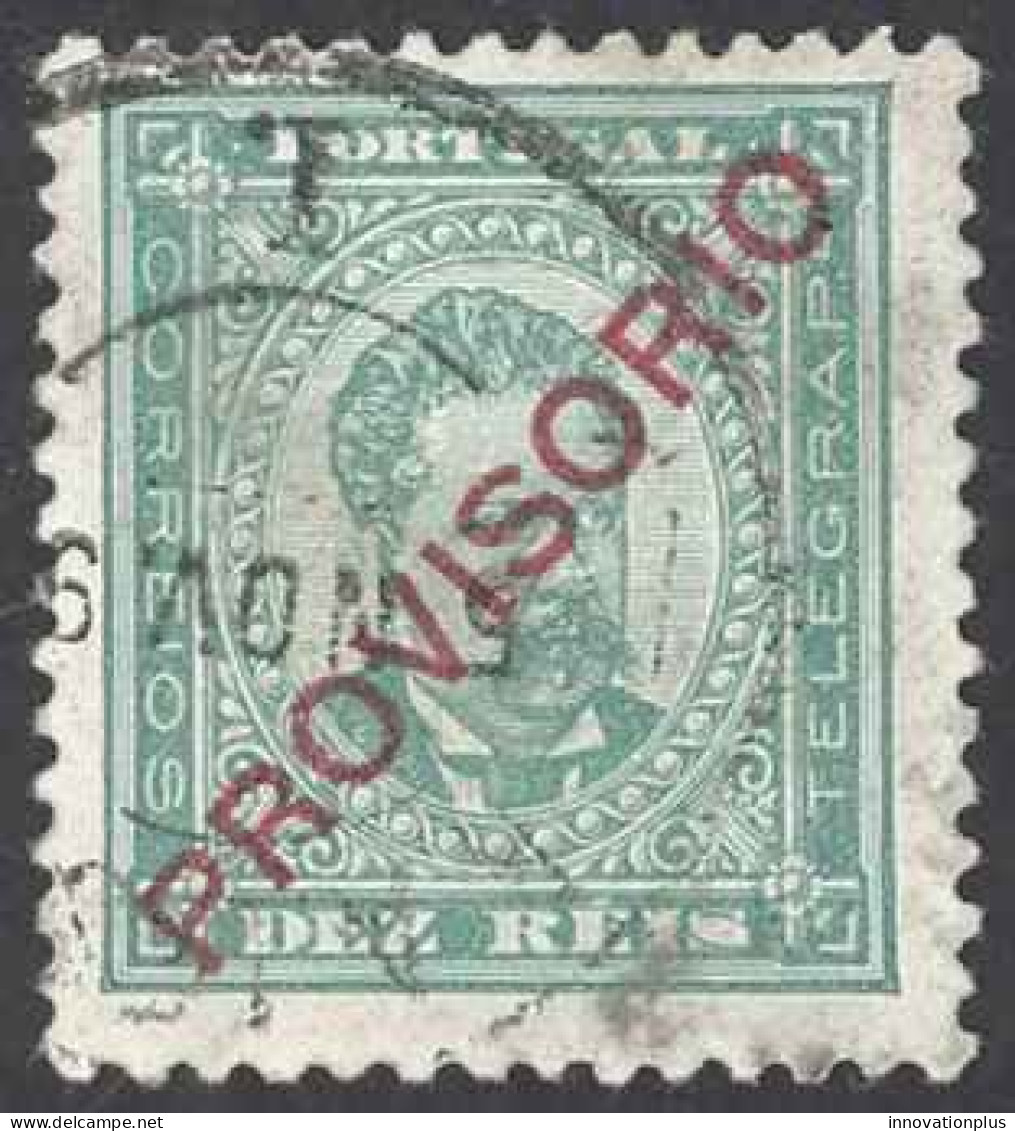 Portugal Sc# 82 Used (a) 1892-1893 10r Overprint King Luiz - Usado