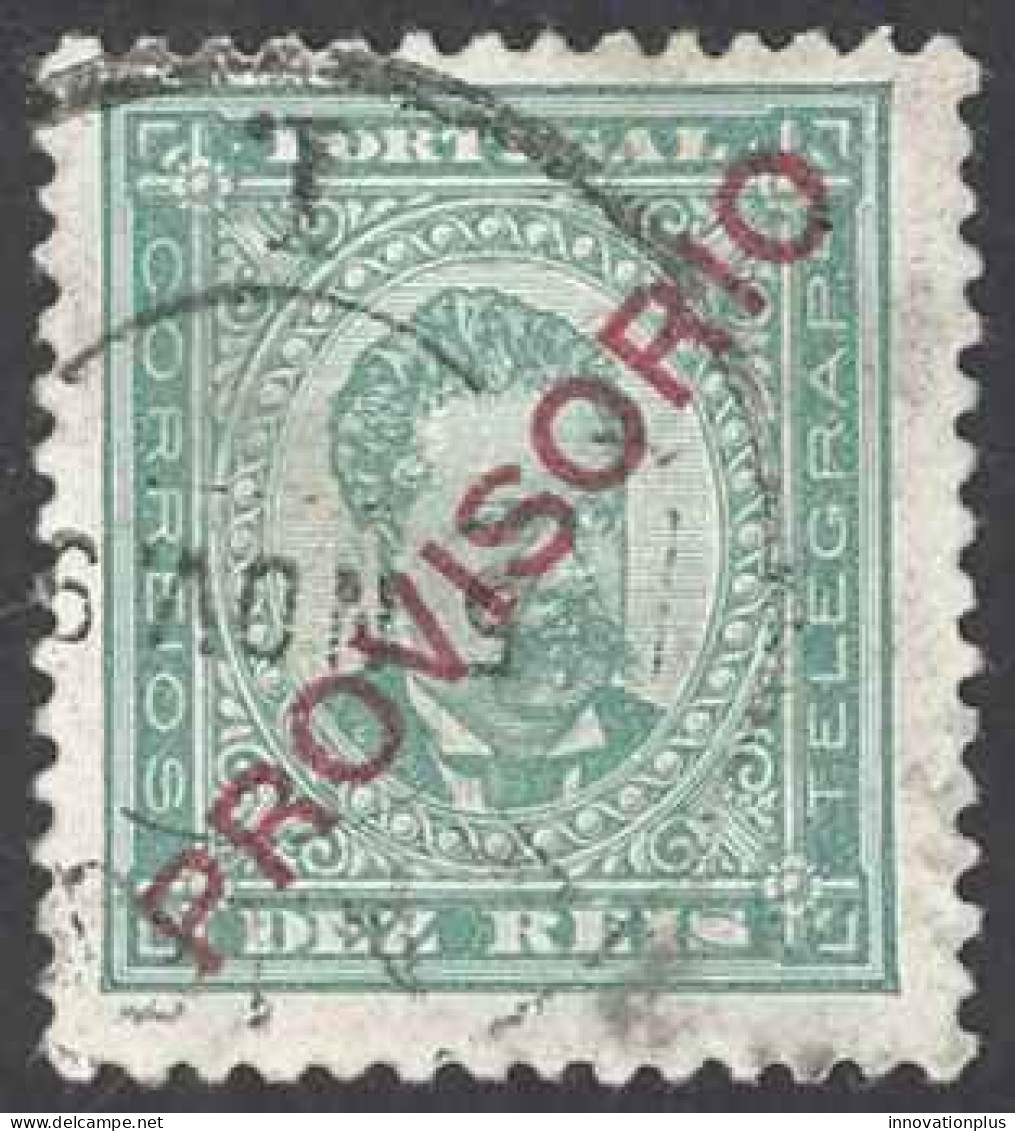 Portugal Sc# 82 Used (a) 1892-1893 10r Overprint King Luiz - Gebraucht