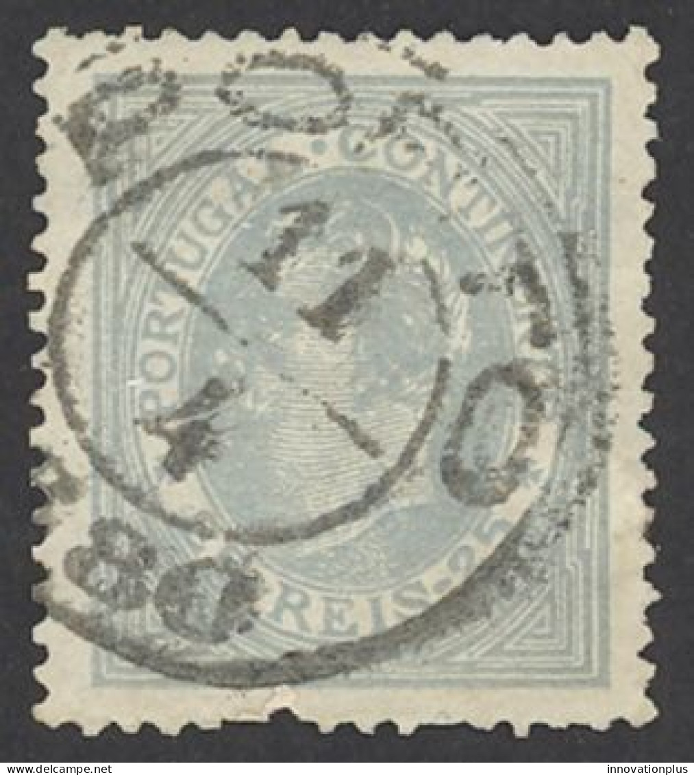 Portugal Sc# 53 Used (a) 1880-1881 25r Bluish Gray King Luiz - Gebraucht