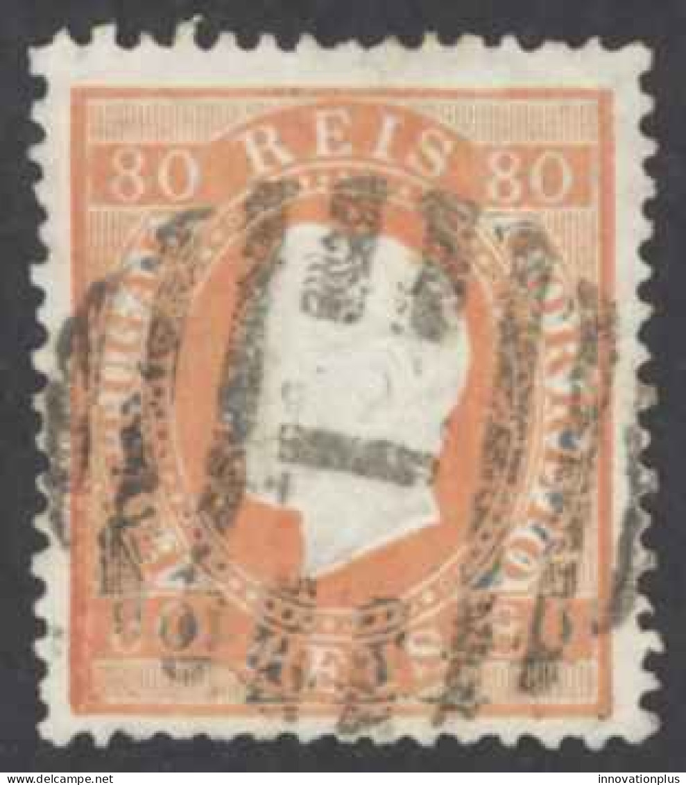 Portugal Sc# 44e Used (a) 1870-1884 80r King Luiz - Usado
