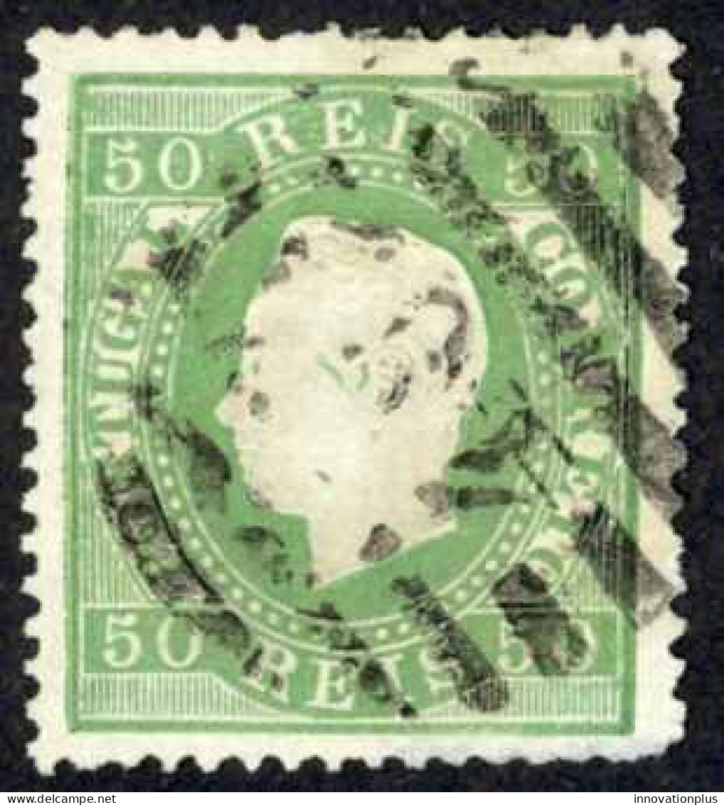 Portugal Sc# 42 CULL (rip) 1870-1884 50r King Luiz - Used Stamps