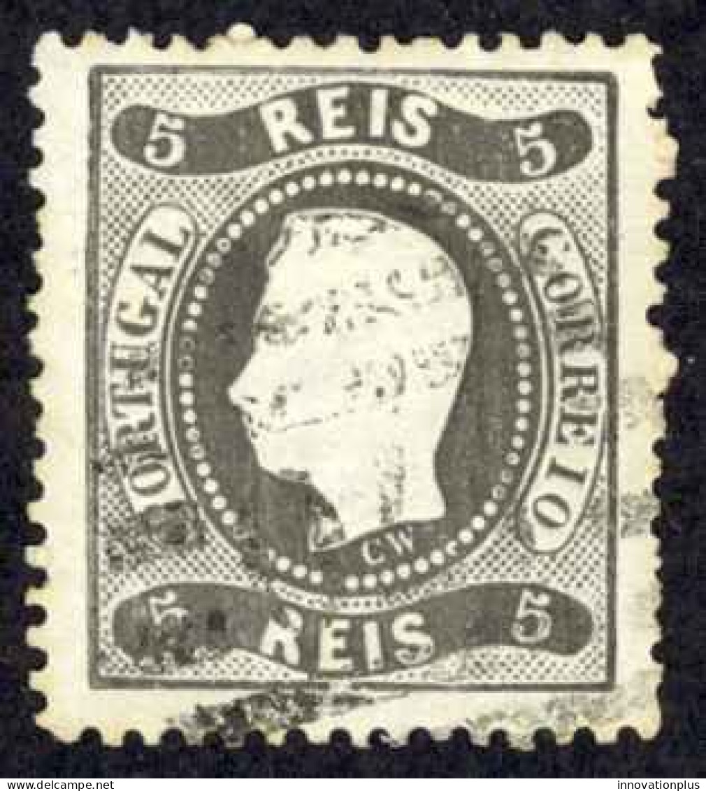 Portugal Sc# 25 Used (a) 1867-1870 5r King Luiz - Oblitérés