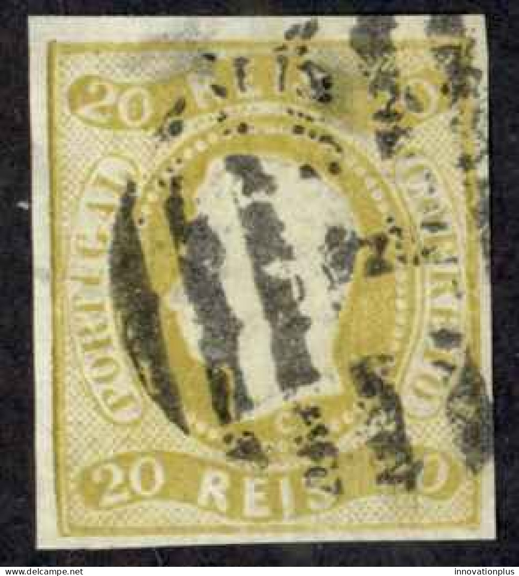 Portugal Sc# 19 Used (2 Pinholes, Thin) 1866-1867 20r King Luiz - Gebraucht