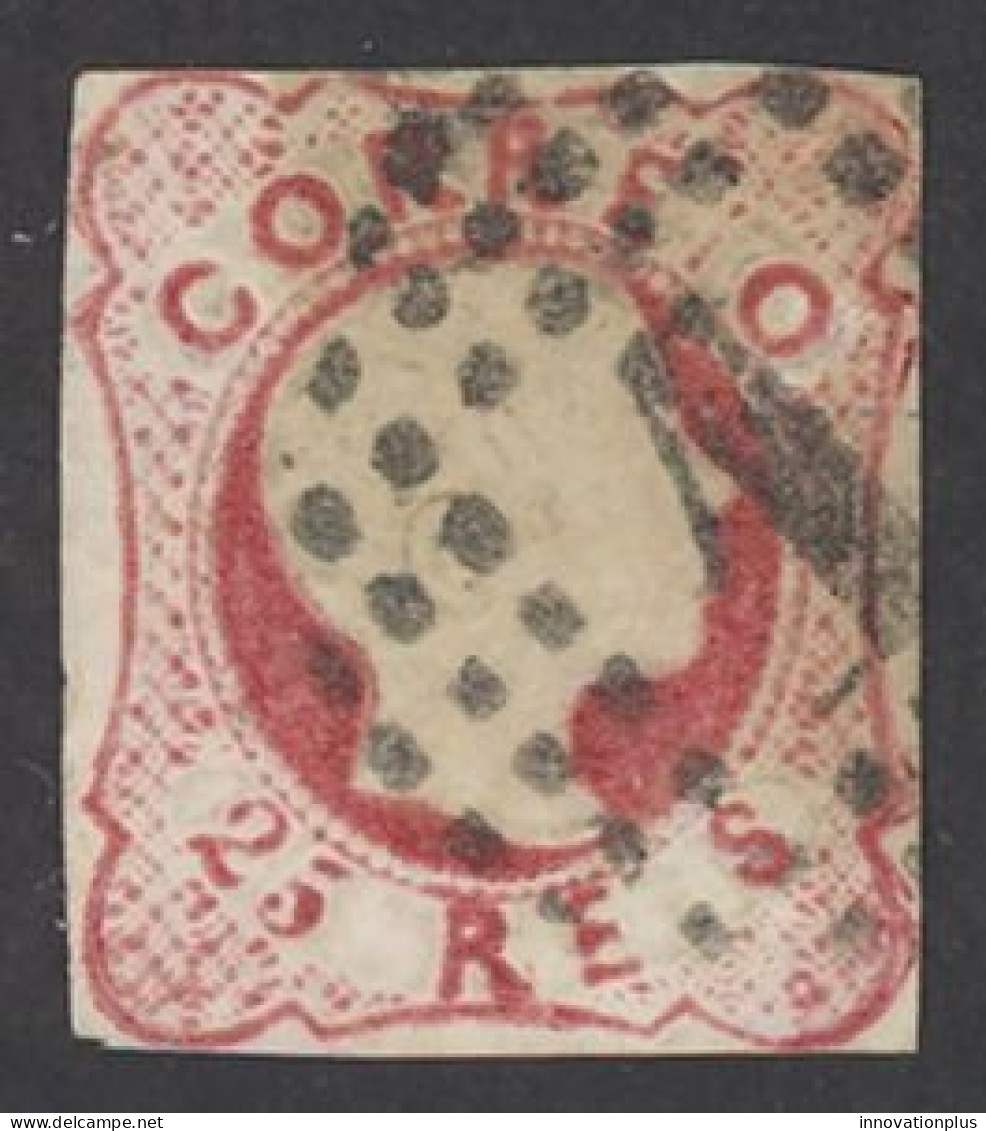 Portugal Sc# 11 Used 1858 25r King Pedro V - Gebraucht