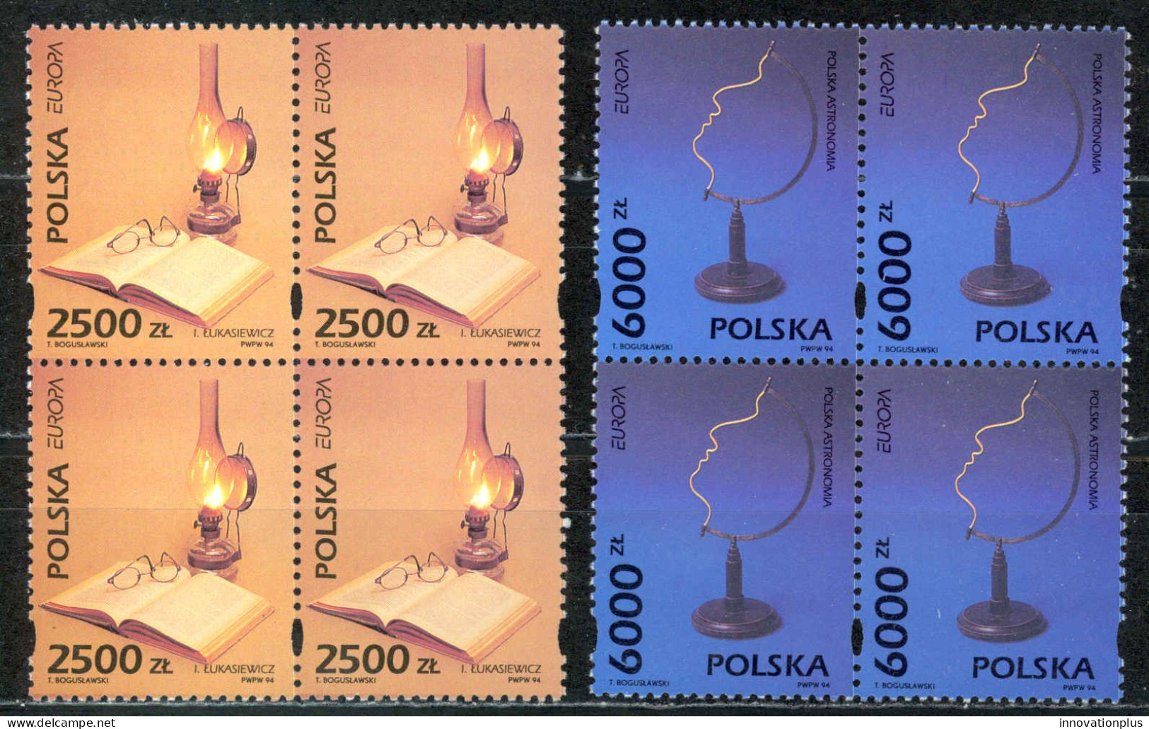 Poland Sc# 3193-3194 MNH Block/4 1991 Europa - Ungebraucht