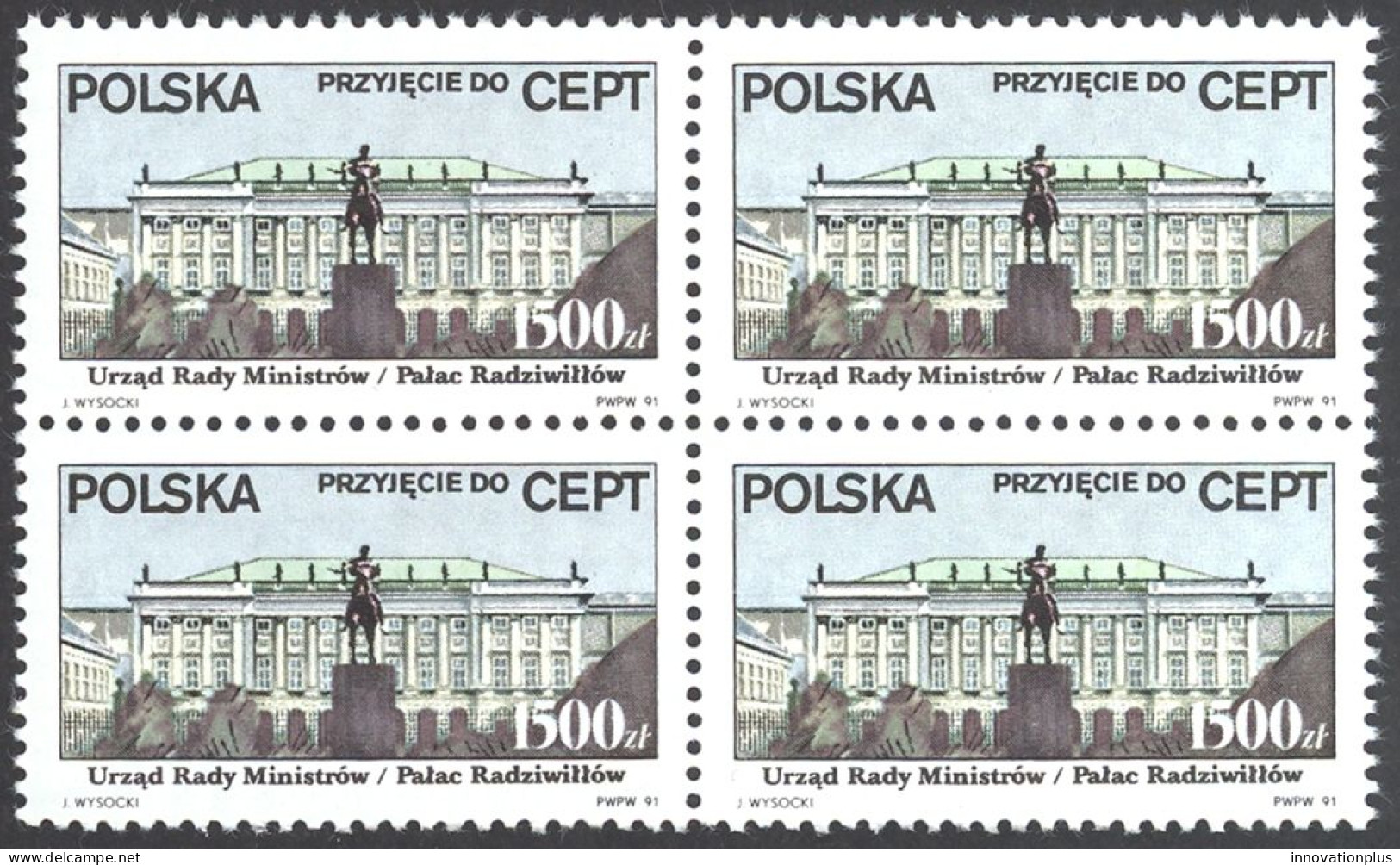 Poland Sc# 3015 MNH Block/4 1991 CEPT - Neufs