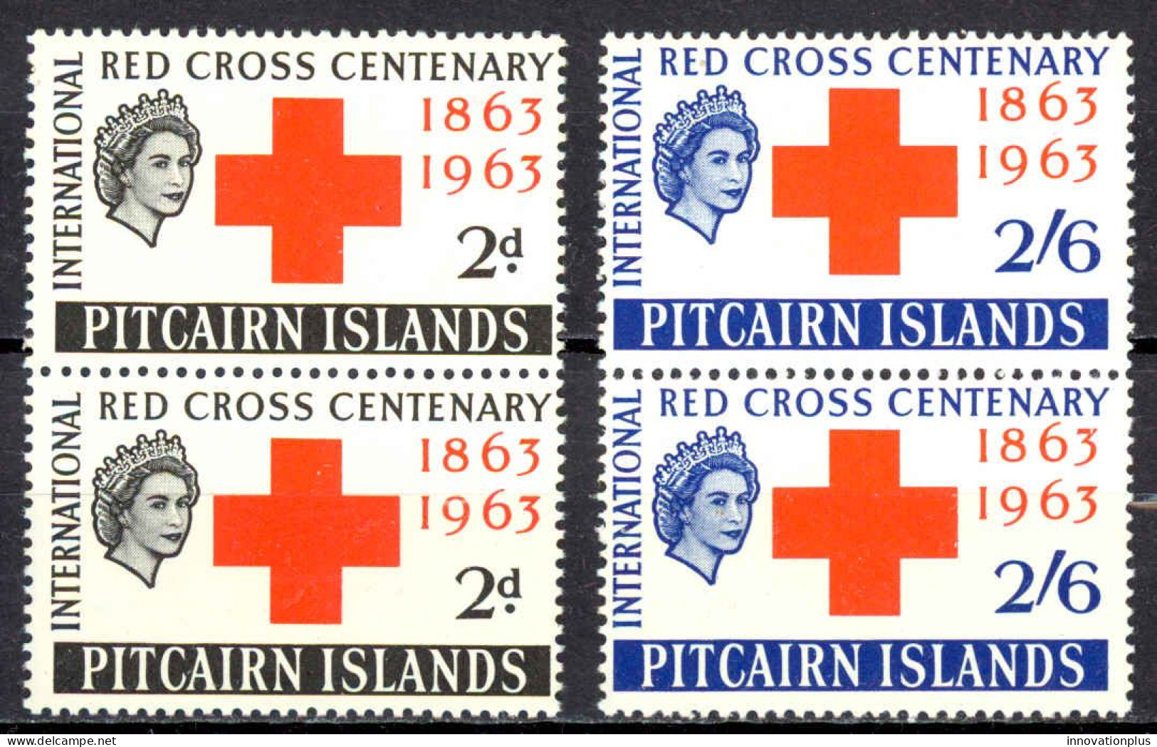 Pitcairn Islands Sc# 36-37 MNH Pair 1963 Red Cross - Islas De Pitcairn