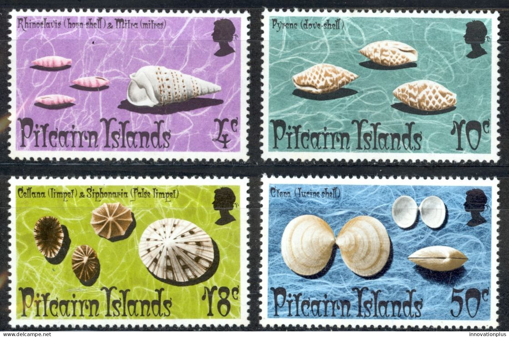 Pitcairn Islands Sc# 137-140 MNH 1974 Shells - Islas De Pitcairn