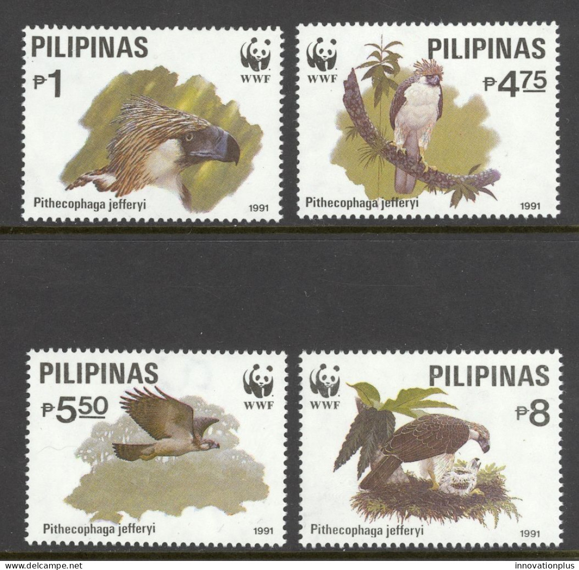 Philippines Sc# 2094-2097 MNH 1991 1p-8p Pithecophaga Jefferyi - Filipinas