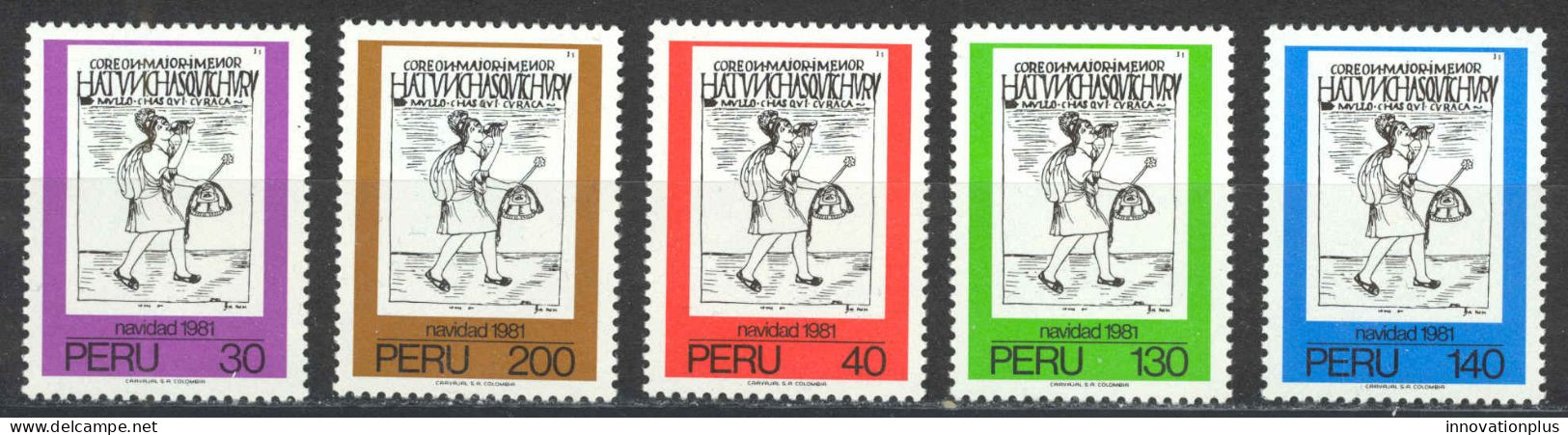 Peru Sc# 752-756 MNH 1981 Christmas - Peru