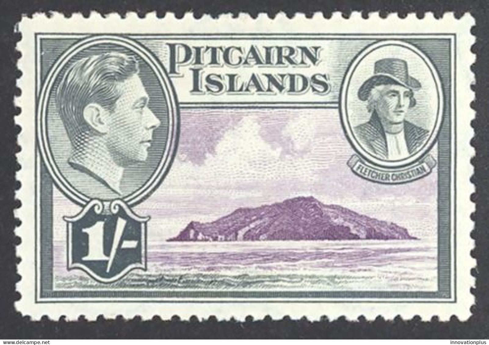 Pitcairn Islands Sc# 7 MNH 1940-1951 1sh View Of Pitcairn Island - Islas De Pitcairn