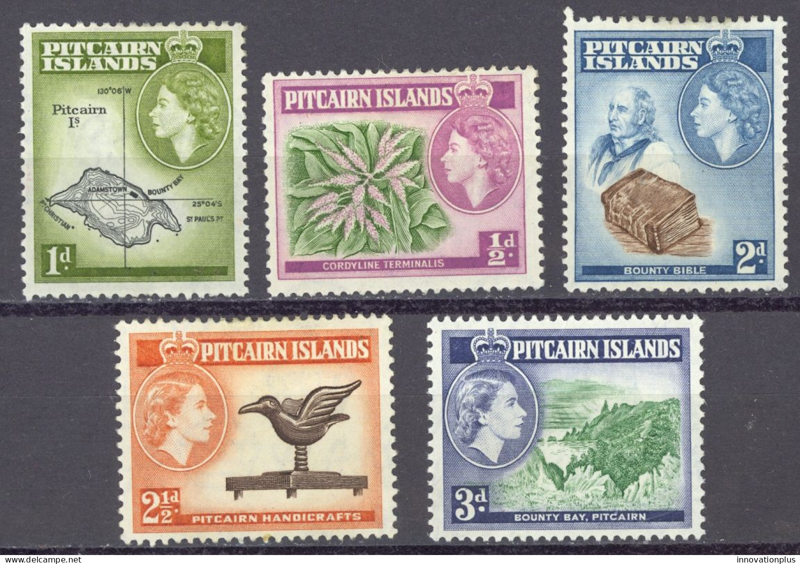 Pitcairn Islands Sc# 20-24 SG# 18/22 MH 1957 Definitives - Islas De Pitcairn