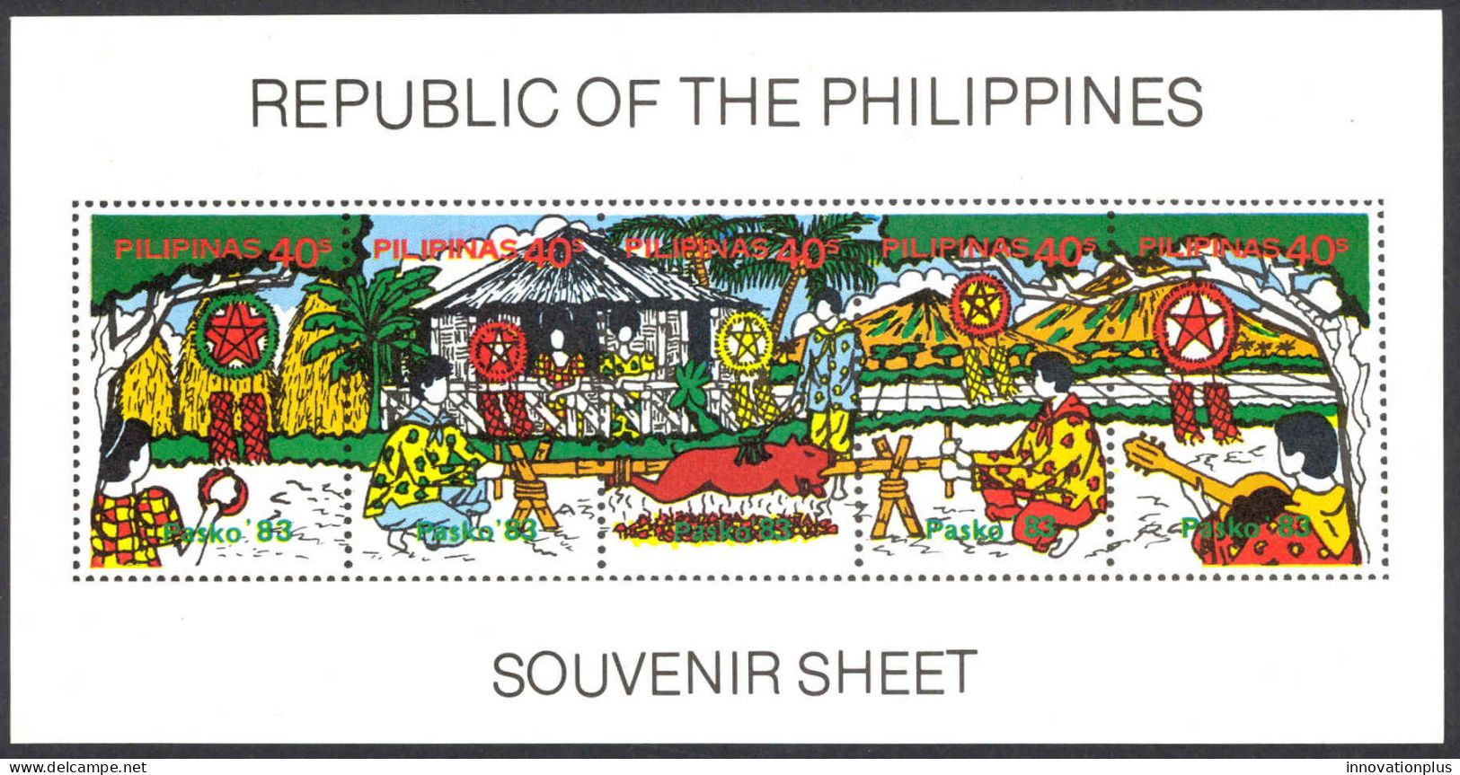 Philippines Sc# 1646f MNH Souvenir Sheet 1983 Christmas - Filipinas