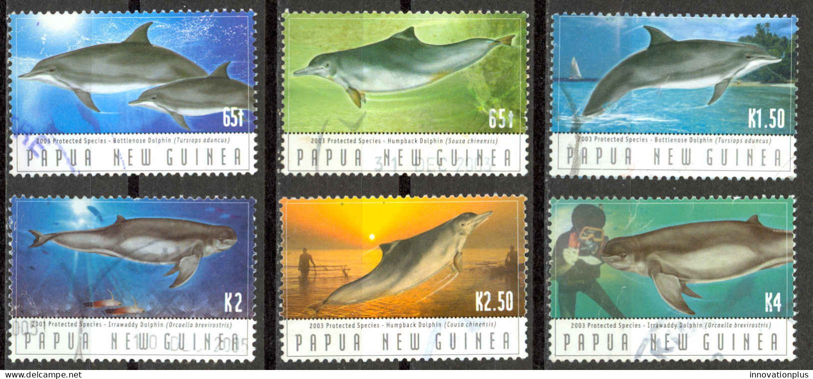 Papua New Guinea Sc# 1092-1097 Used 2003 Endangered Dolphins - Papua New Guinea