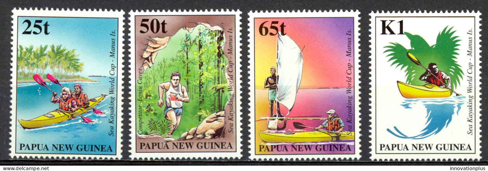 Papua New Guinea Sc# 948-951 MNH 1998 Sea Kayaking - Papua New Guinea