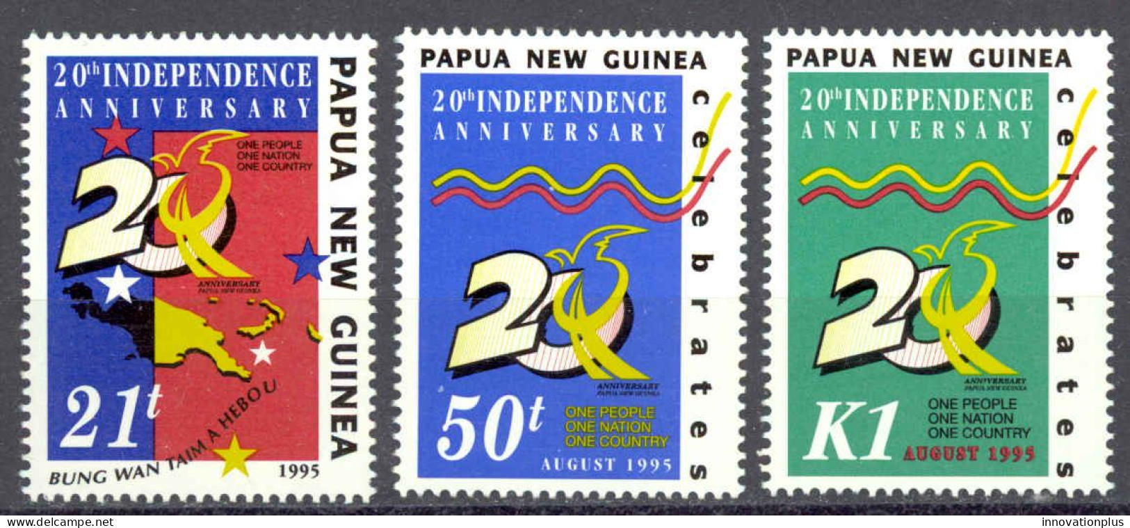 Papua New Guinea Sc# 879-881 MNH 1995 Independence 20th - Papua New Guinea