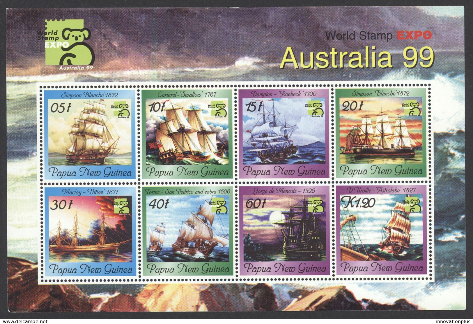 Papua New Guinea Sc# 964 MNH Souvenir Sheet 1999 Ships - Papua New Guinea
