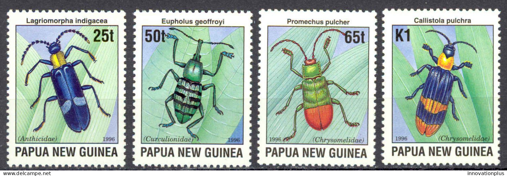 Papua New Guinea Sc# 893-896 MNH 1996 Beetles - Papua New Guinea