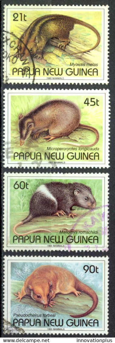 Papua New Guinea Sc# 798-801 Used 1993 Mammals - Papua New Guinea