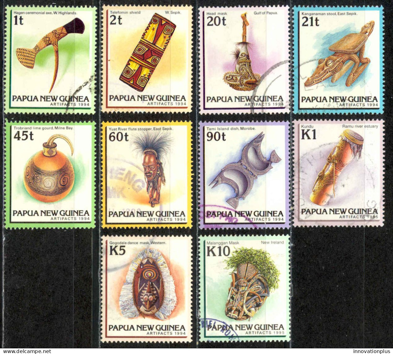 Papua New Guinea Sc# 825-840 Used 1994-1995 Artifacts - Papouasie-Nouvelle-Guinée