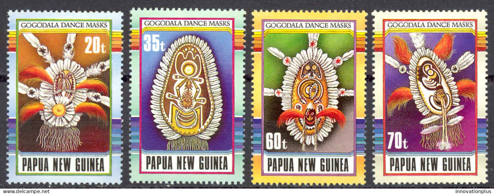 Papua New Guinea Sc# 735-738 MNH 1990 Gogodala Dance Masks - Papua New Guinea