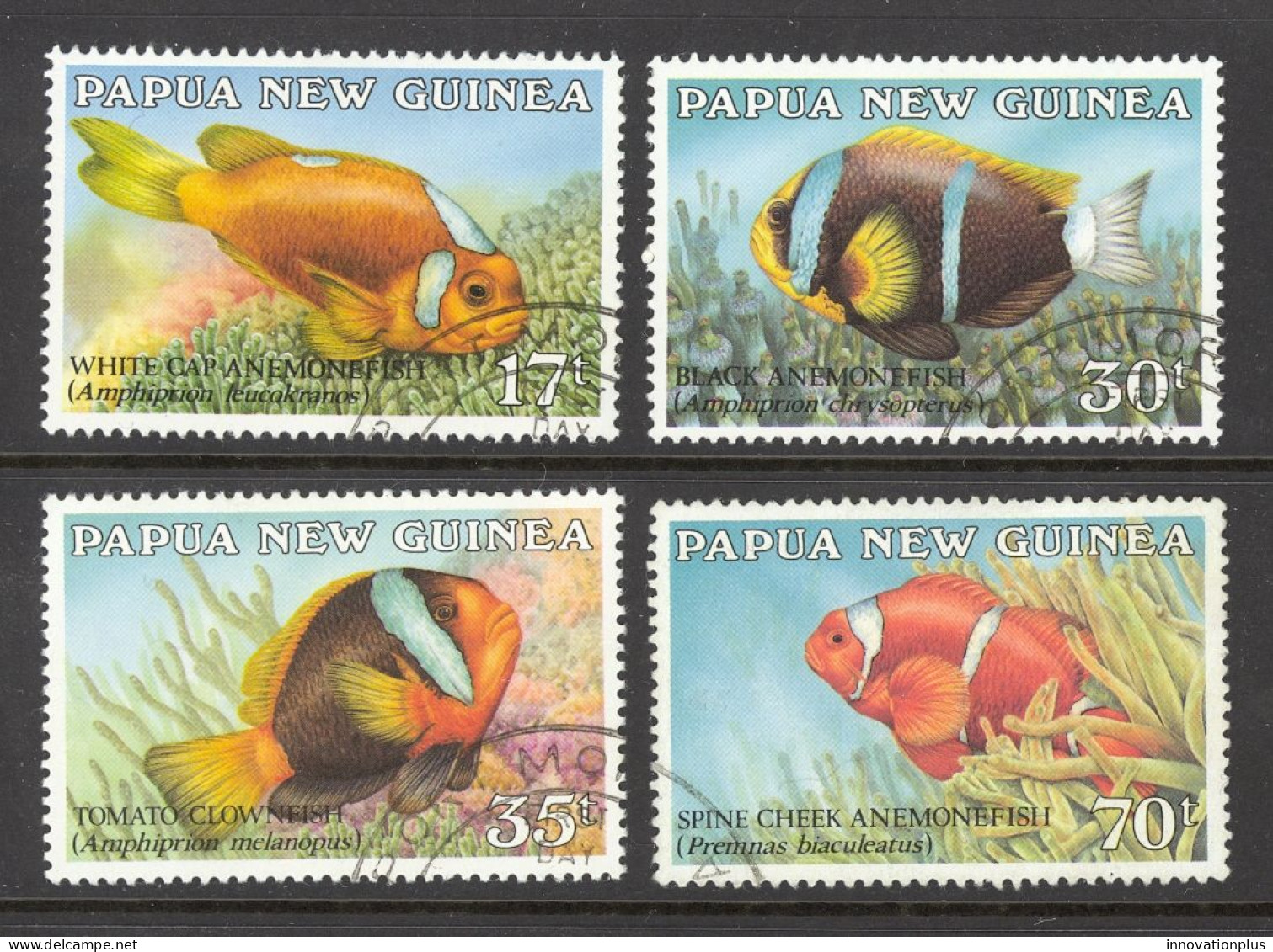 Papua New Guinea Sc# 659-662 Used 1987 Fish - Papouasie-Nouvelle-Guinée