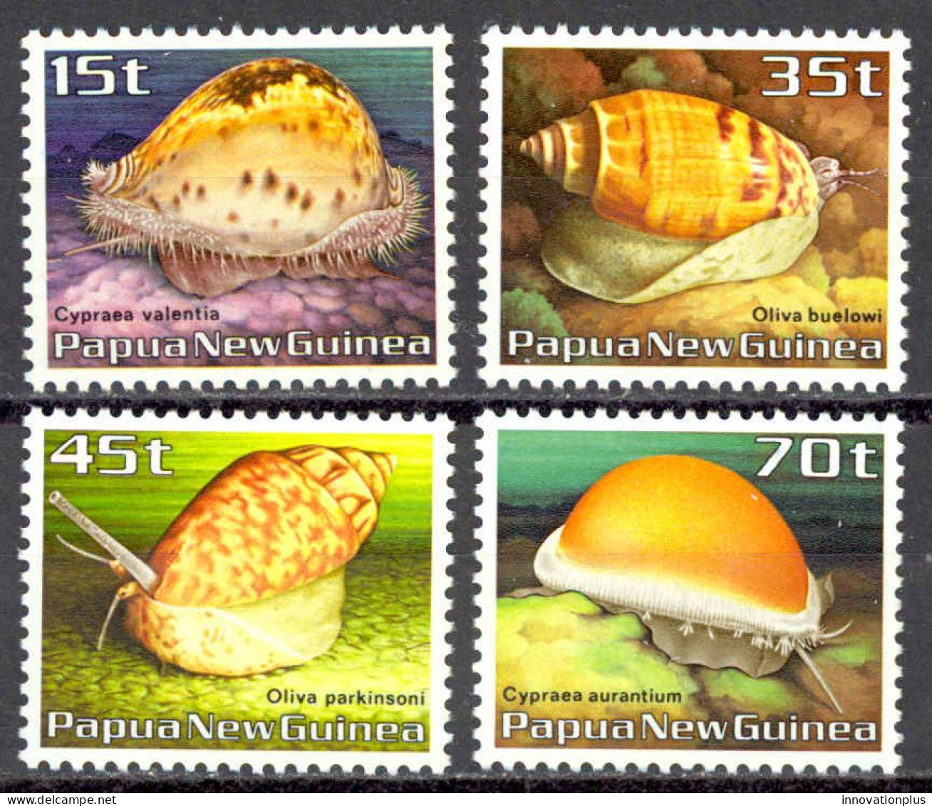 Papua New Guinea Sc# 636-639 MH 1986 Conch Shells - Papouasie-Nouvelle-Guinée