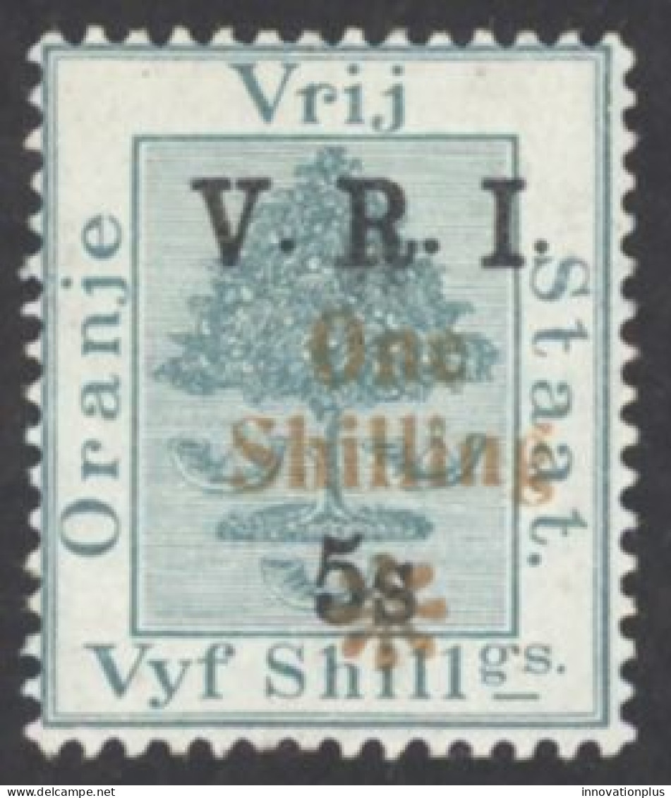 Orange River Colony Sc# 60 MH (b) 1902 1sh On 5sh On 5sh Orange Tree - Orange Free State (1868-1909)
