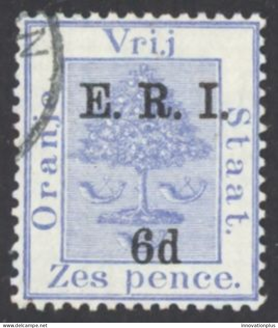 Orange River Colony Sc# 59 Used 1902 6p On 6p Ultra Orange Tree - Orange Free State (1868-1909)