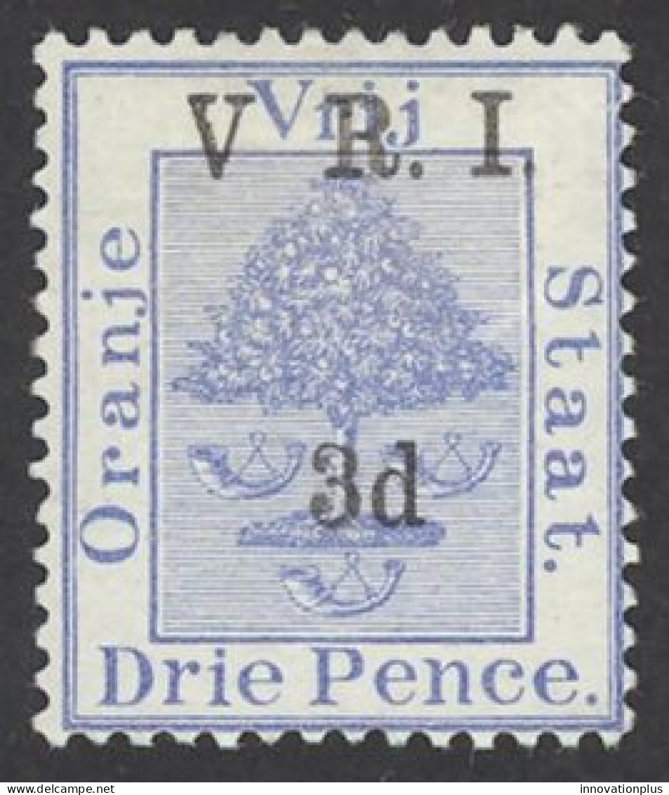 Orange River Colony Sc# 48a MH (no . After V) 1900 3p On 3p Orange Tree - Orange Free State (1868-1909)