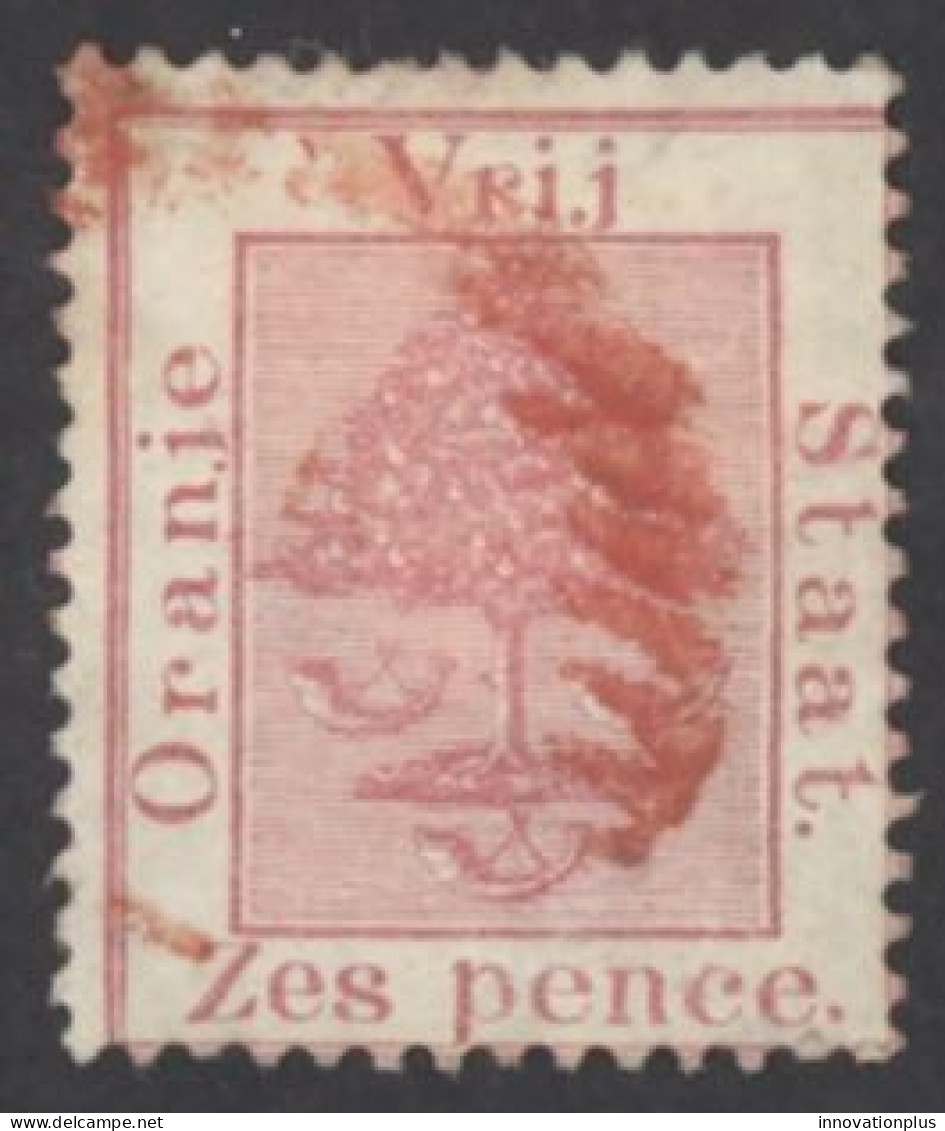 Orange River Colony Sc# 8 Used 1890 6p Orange Tree - Oranje Vrijstaat (1868-1909)