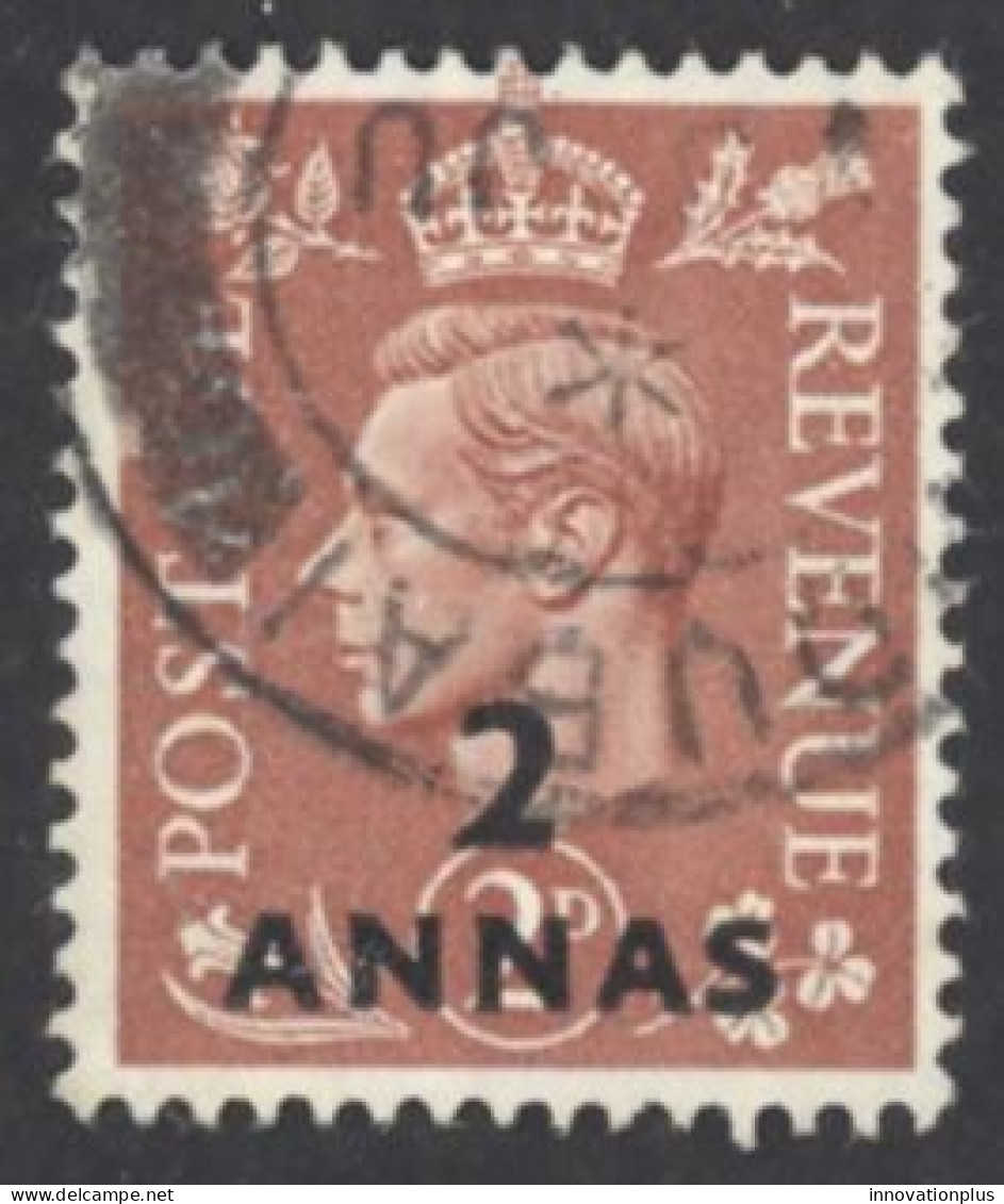 Oman Sc# 38 Used 1951 2a On 2p Overprints King George VI - Omán