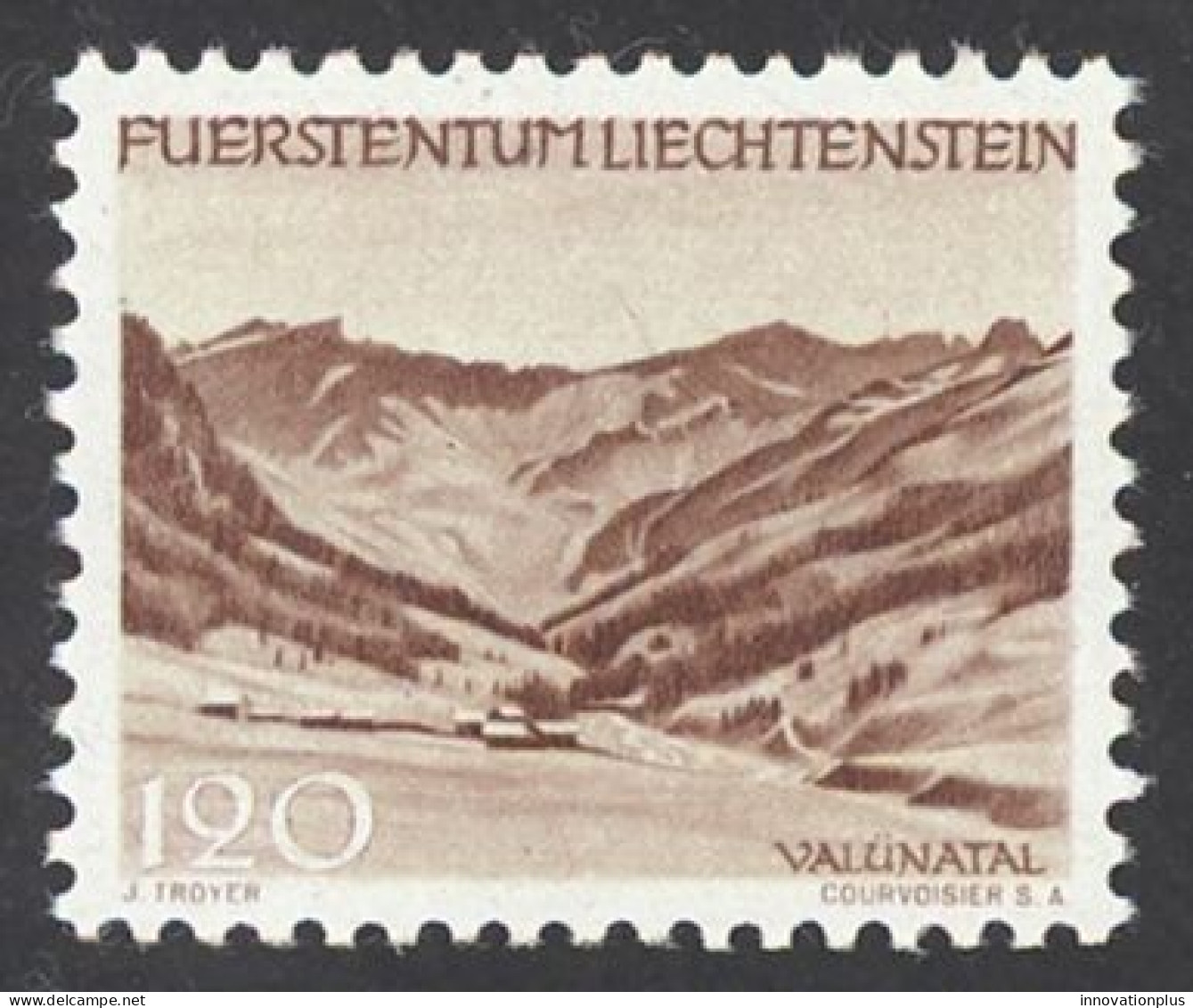 Liechtenstein Sc# 210 MNH (b) 1944-1945 120rp Scenes - Gebraucht