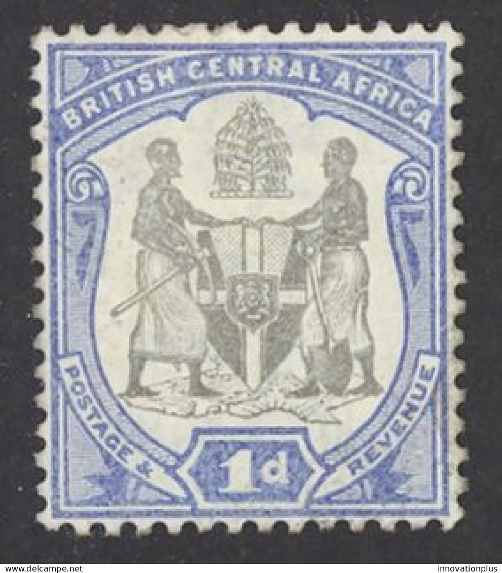 British Central Africa Sc# 43 MH (b) 1897-1901 1p Ultra & Black Coat Of Arms - Nyasaland (1907-1953)