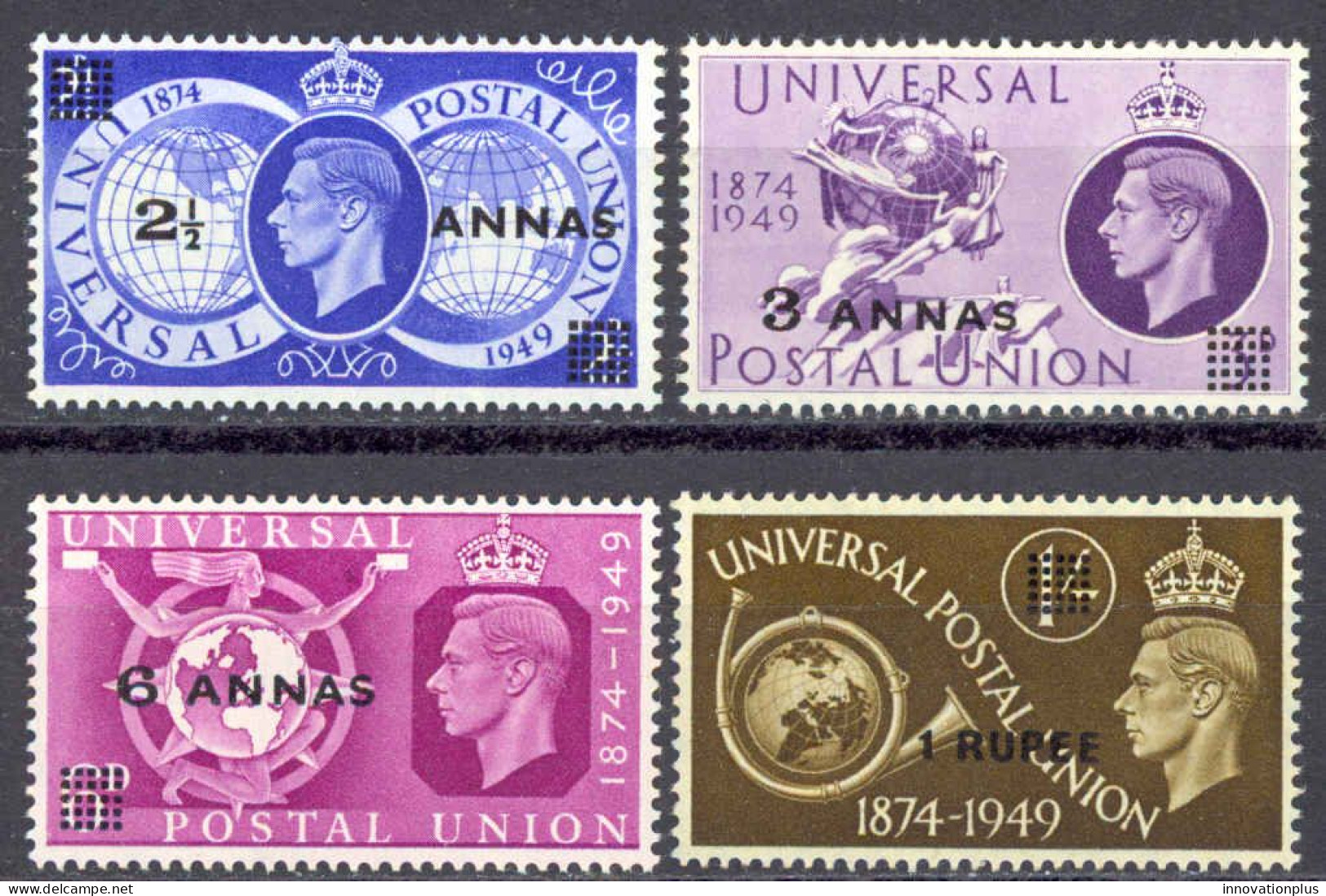 Oman Sc# 31-34 MNH 1949 Overprints UPU Issue - Oman