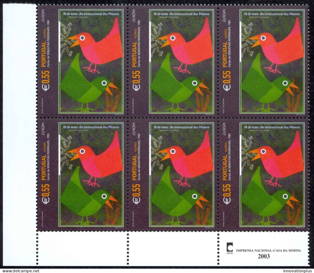 Portugal Azores Sc# 473 MNH Block/6 2003 Europa - Azores