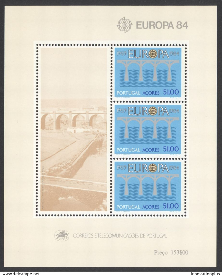 Portugal Azores Sc# 344a MNH Souvenir Sheet 1984 Europa - Açores