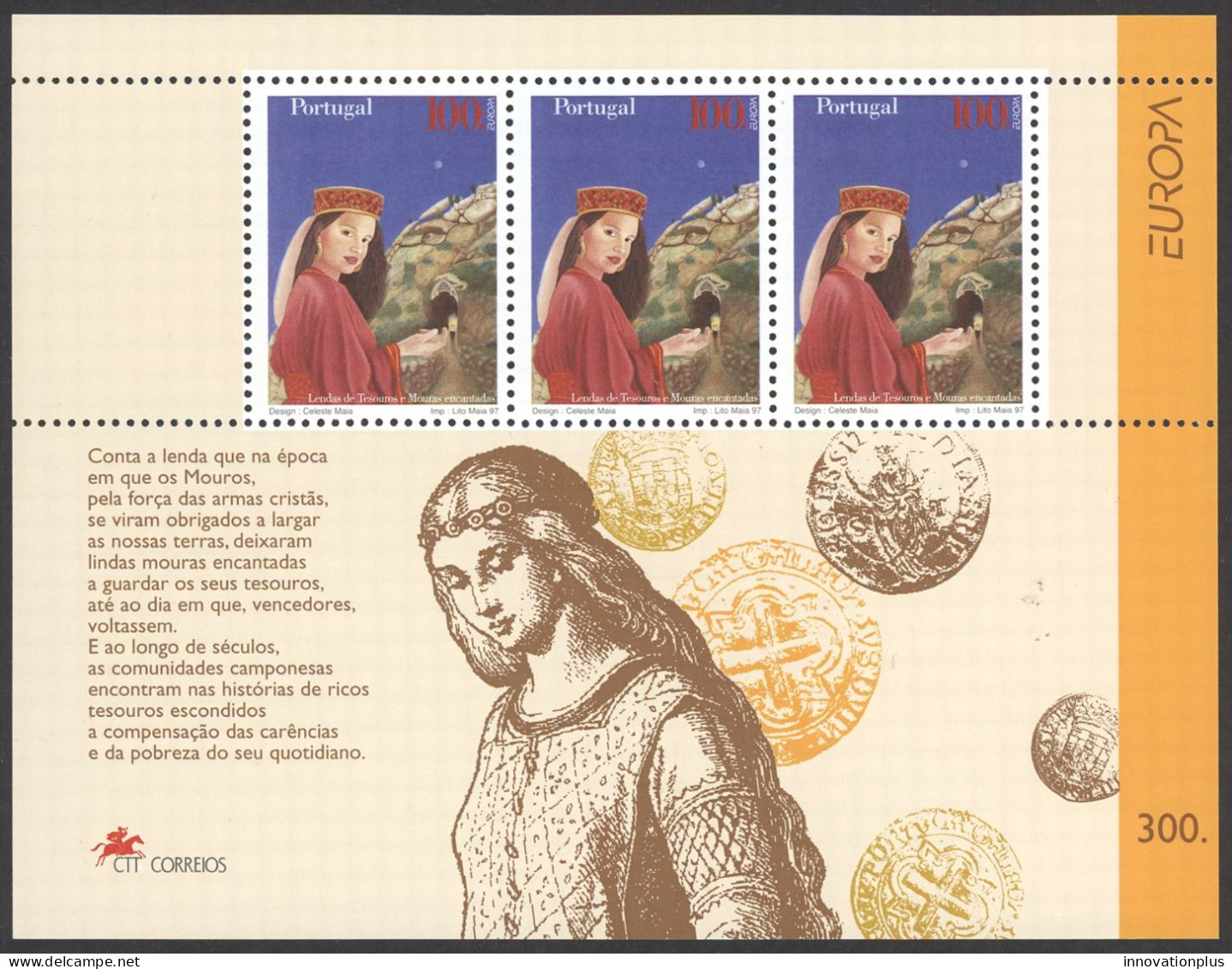 Portugal Sc# 2157a MNH Souvenir Sheet 1997 Europa - Neufs