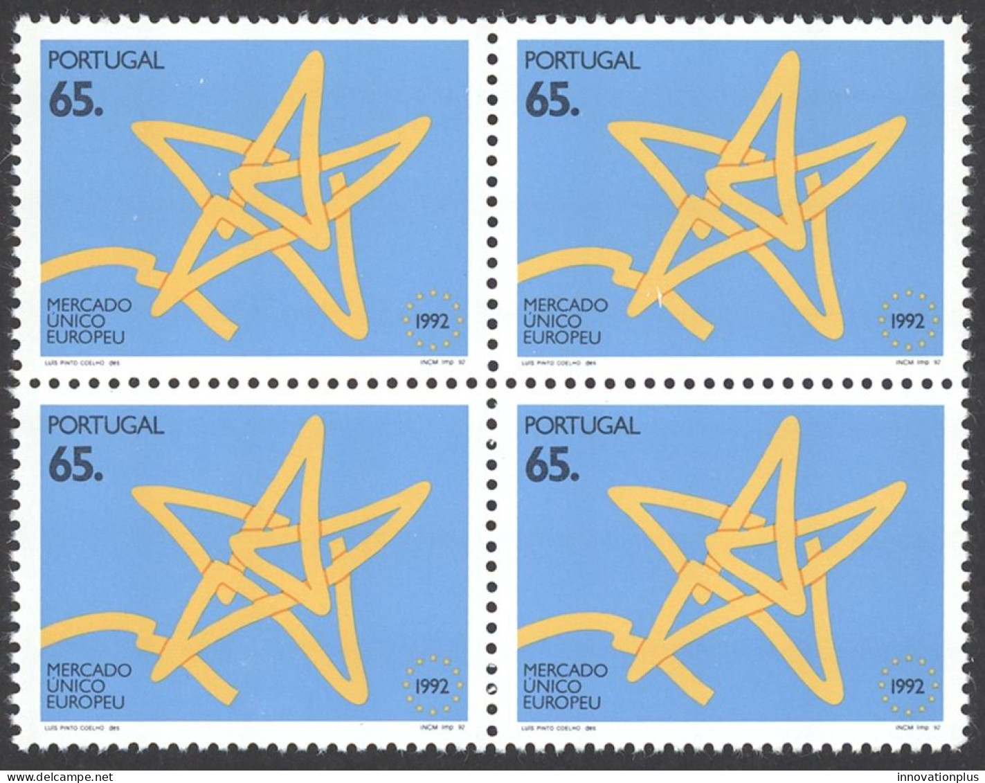 Portugal Sc# 1936 MNH Block/4 1992 Single European Market - Unused Stamps