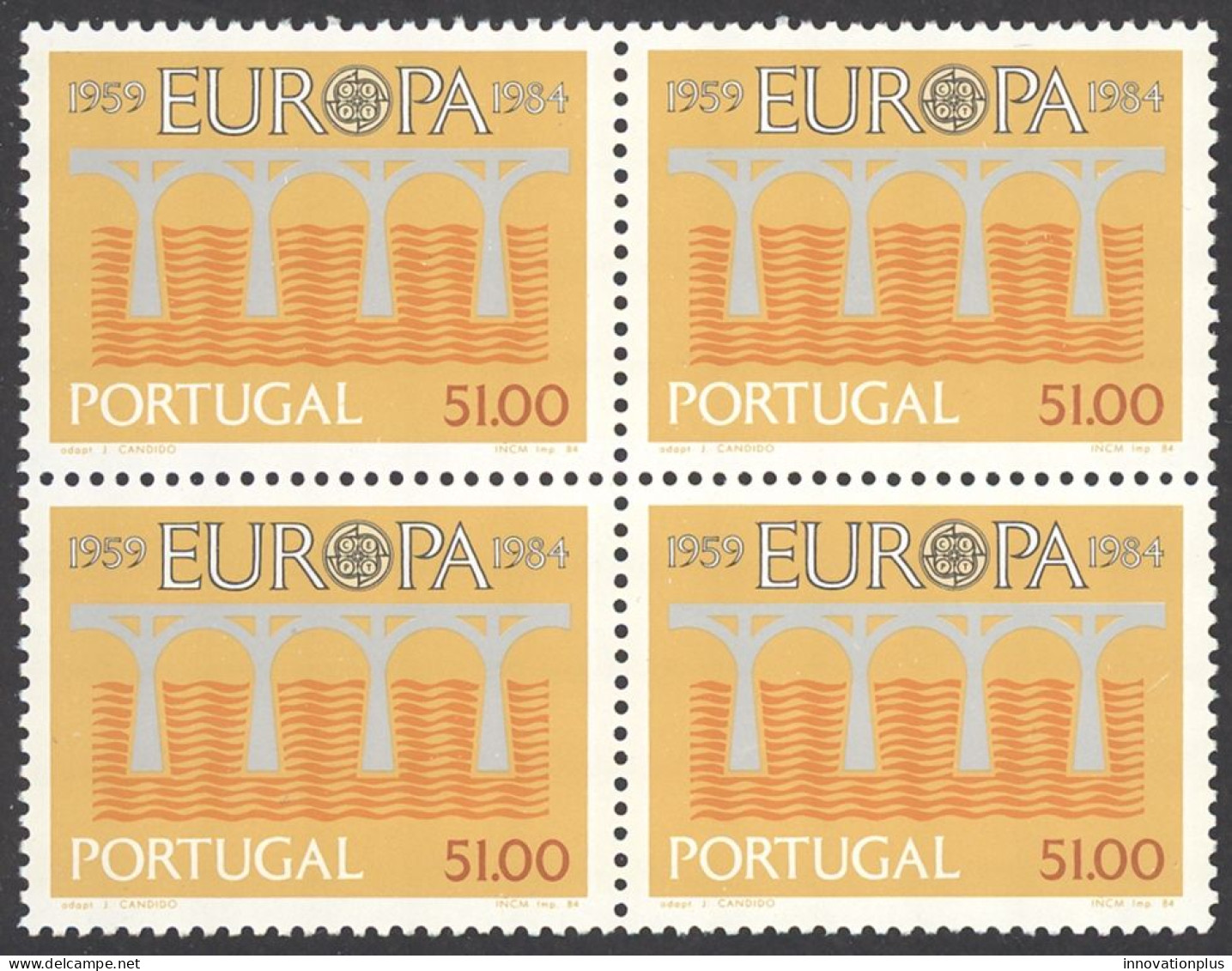 Portugal Sc# 1601 MNH Block/4 1984 Europa - Nuevos