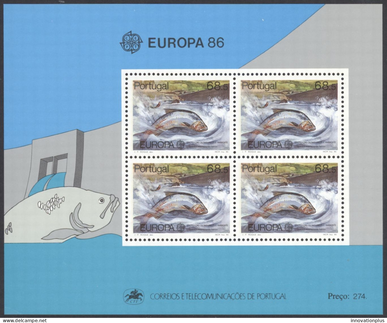 Portugal Sc# 1672a MNH Souvenir Sheet 1986 Europa - Nuevos