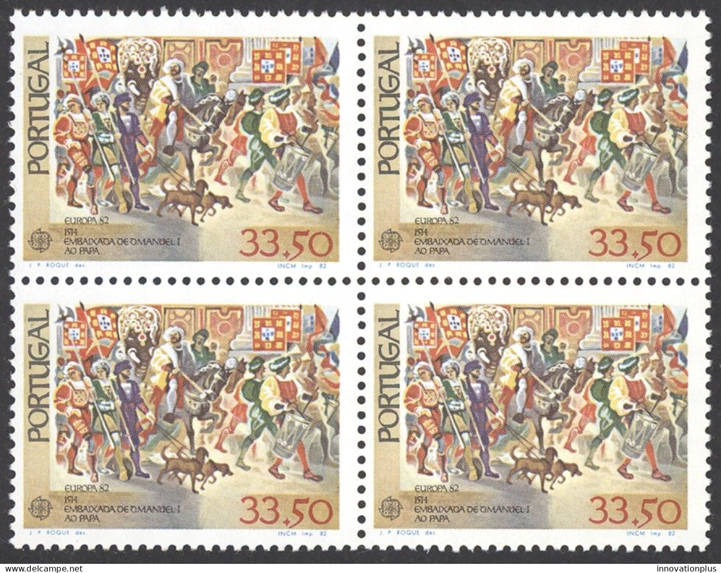 Portugal Sc# 1538 MNH Block/4 1982 Europa - Nuevos