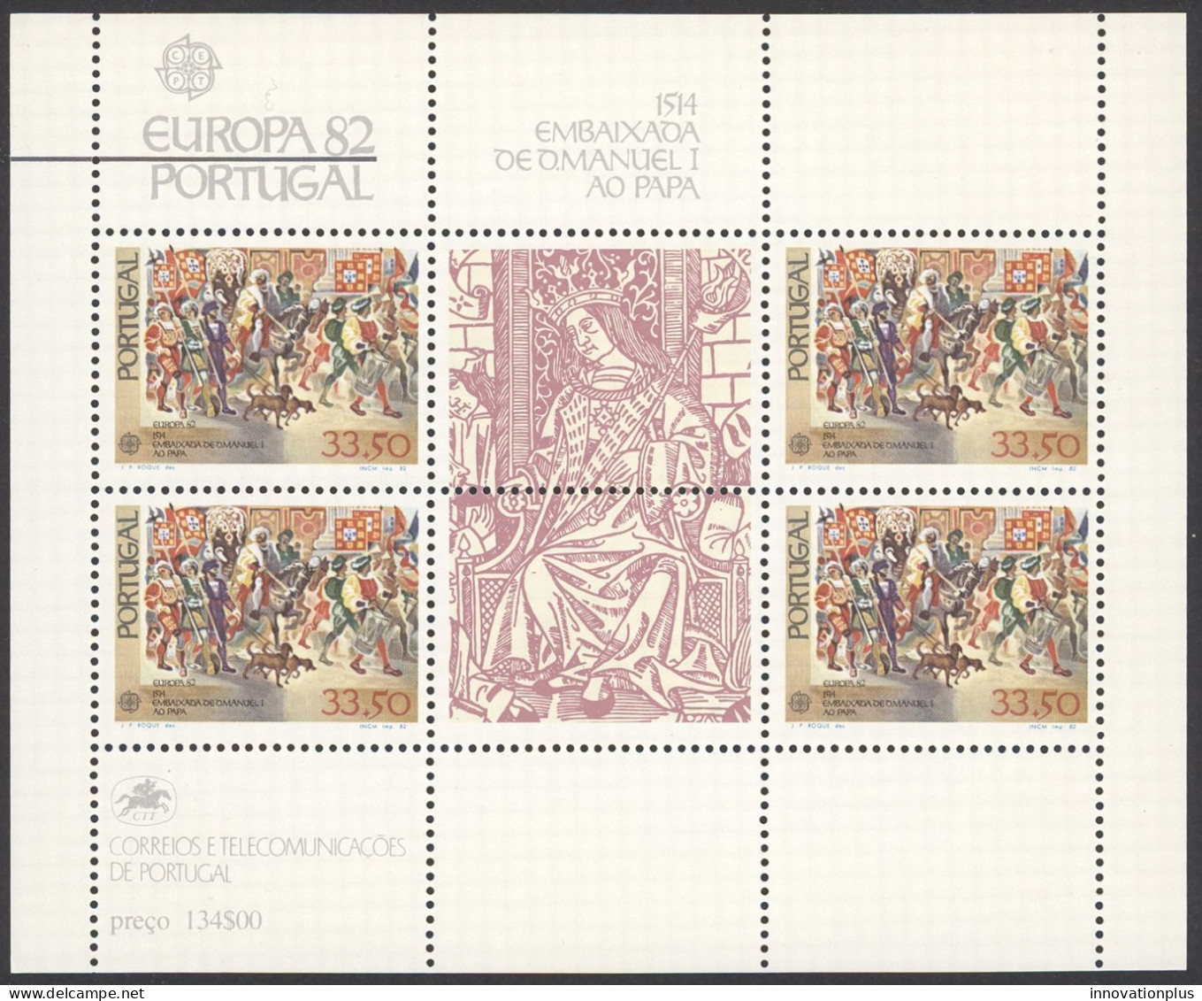 Portugal Sc# 1538a MNH Souvenir Sheet 1982 Europa - Nuevos