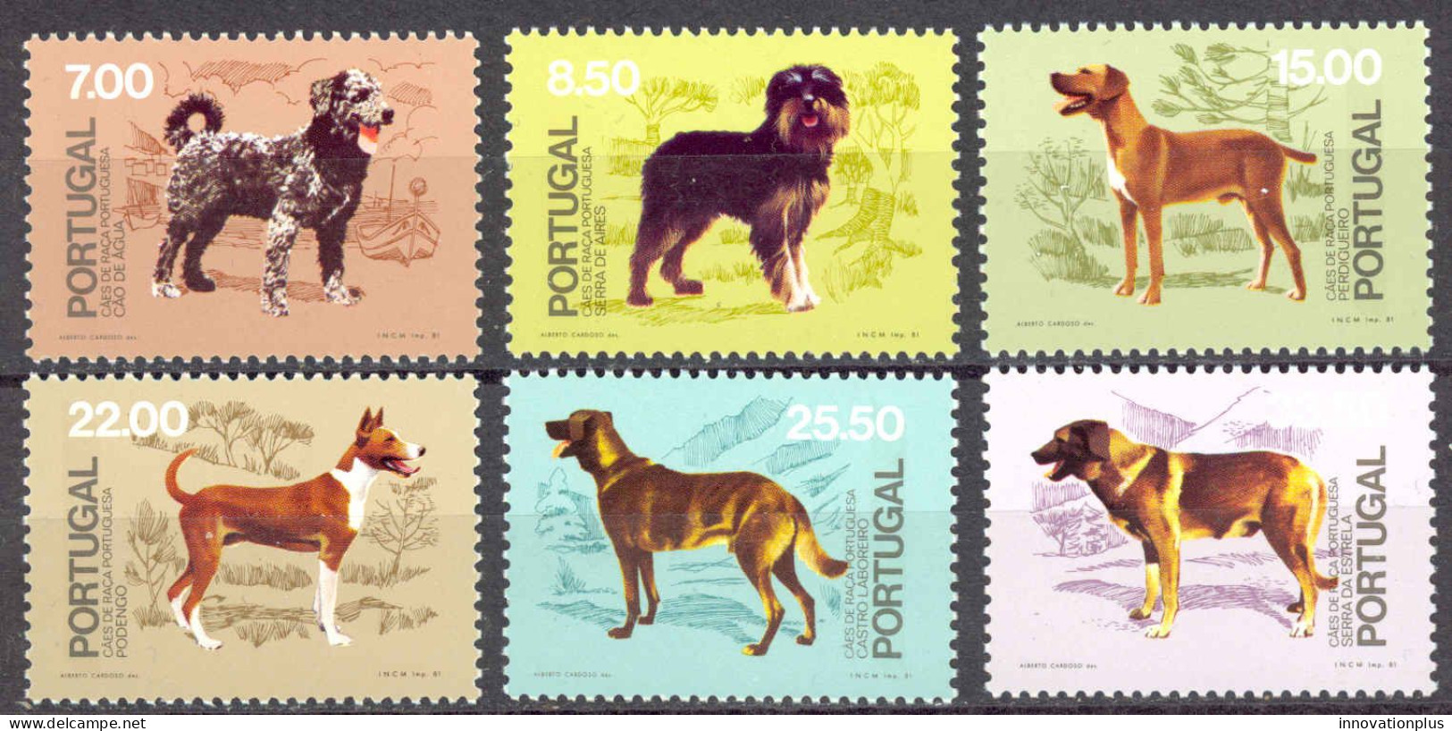 Portugal Sc# 1498-1505 MNH 1981 Dogs - Neufs