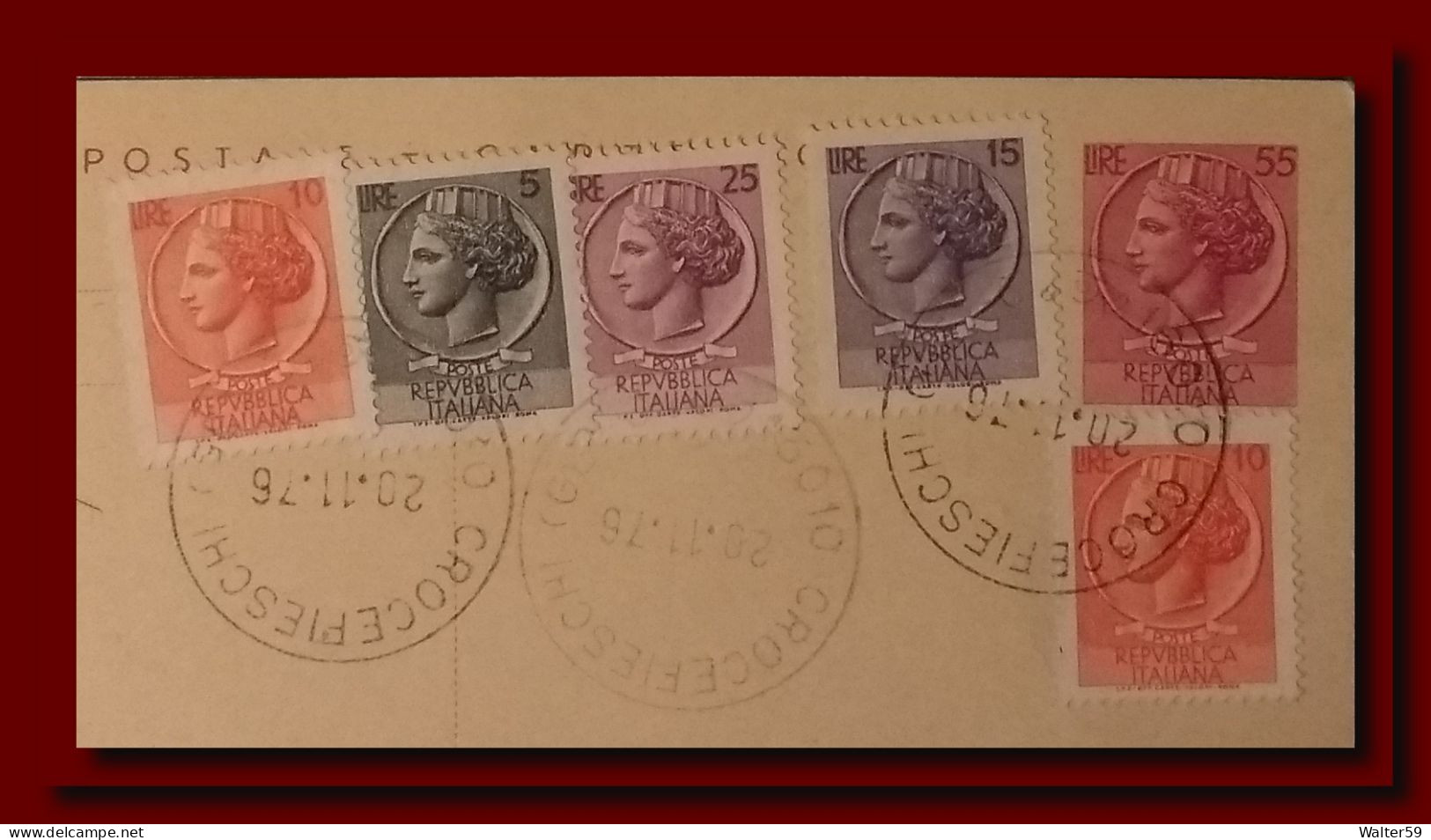 1976 Italia Intero CPRP £55 Sir. Parte Domanda Vg Crocefieschi X Torino 2scans - Stamped Stationery