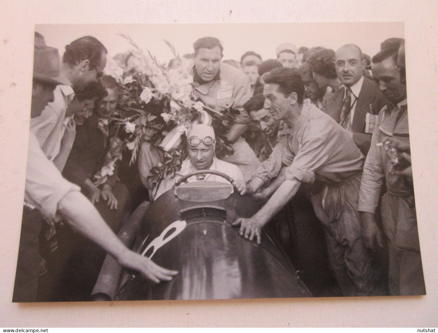 AUTO FORMULE 1 PHOTO 17x12 1951 REIMS PREMIER Jose Manuel FANGIO ALFA ROMEO - Autorennen - F1