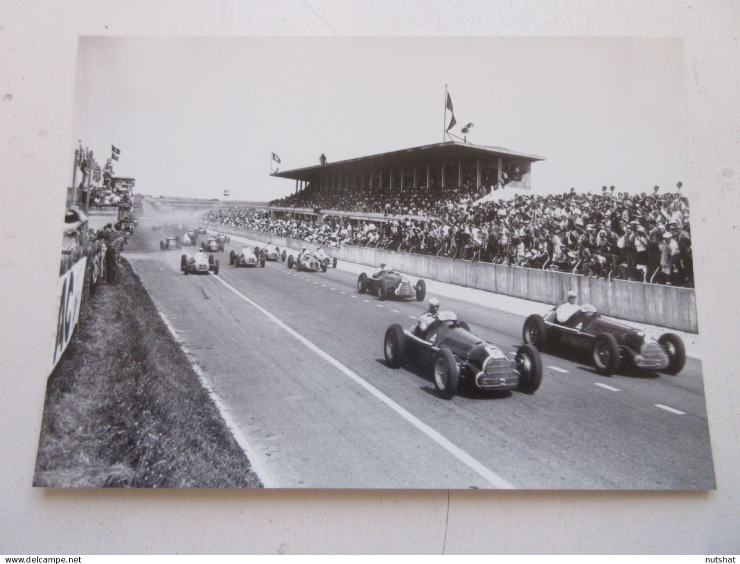 AUTO FORMULE 1 PHOTO 17x12 1950 REIMS DEPART FANGIO FARINA ALFA ROMEO            - Automobile - F1